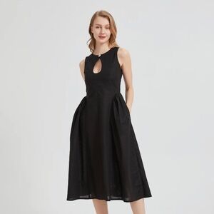 Elegant Black Midi Dress